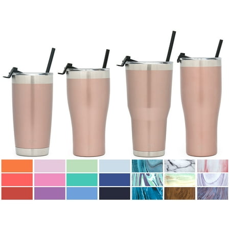 Modern Gold Machine - Simple Modern 20oz Cruiser Tumbler with Straw & Closing Lid - Vacuum Insulated Double Wall Thermal Swell Cup - Travel Mug 18/8 Stainless Steel Thermos - Rose Gold
