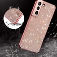 thumbnail image 3 of Compatible with Galaxy S22 Diamond Case Cute Bling Glitter Rhinestone Crystal Shiny Sparkle Protective Electroplate Plating Bumper Luxury Fashion Protection Cover for Women Grils, 3 of 13