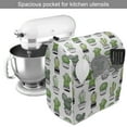 thumbnail image 2 of Cactus Stand Mixer Cover, Hand Drawn Foliage Pattern with Ornamental Pottery Design Sketch Style Art, Kitchen Appliance Organizer Bag Cover with Pockets, 5 Quarts, Green Black White, by Ambesonne, 2 of 4