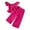 Red, variant on Krdevn Girls Outfits Set Toddler Summer Casual Bow Tie Blouse with Elastic Waist Playful Romper for Daily Wear,6-7 Years
