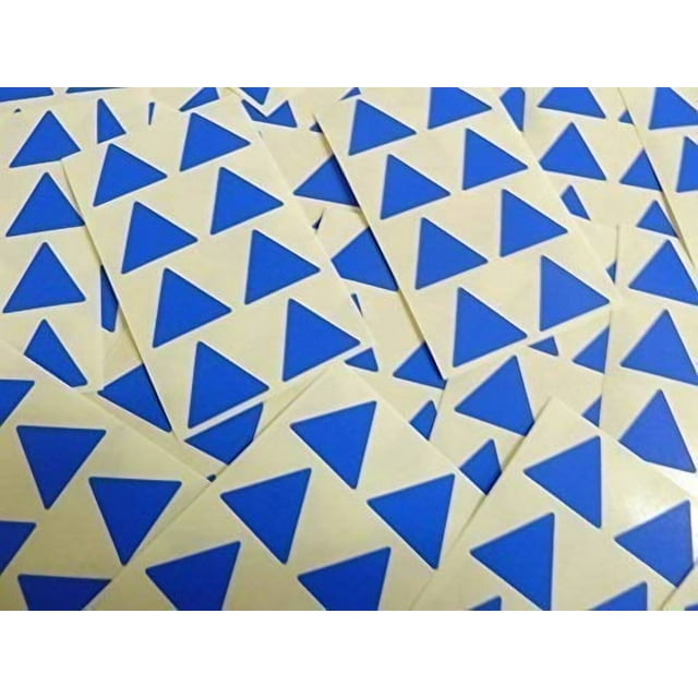 25mm (1") Triangle Shape Color Code Stickers - Packs of 96 Large Colored Triangular Sticky Labels - 32 Colors Available … (Royal Blue)