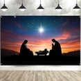 thumbnail image 2 of 12 x 10 ft Nativity Backdrop Birth of Jesus Photograph Backdrop, Merry Christmas Nativity Scene Backdrop Banner Christmas Night Starlight Holy Family Background Decor Photo Booth Props, 2 of 5