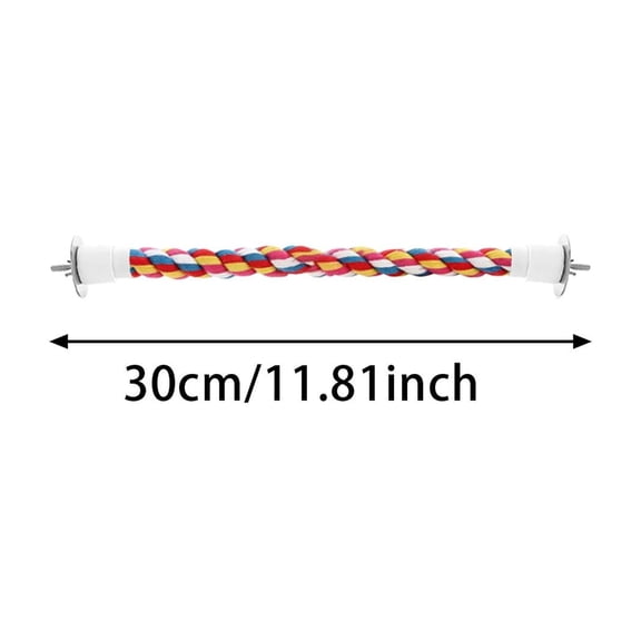 From 12 To 24 Inch Optional Bird Rope Perches For Parrots Budgie Colorful Rope Spiral Toys Comfy For Rope Bungee Bird Toy Bird Cage Climbing Stand Rope Arts Crafts Diy Toys 11.8"