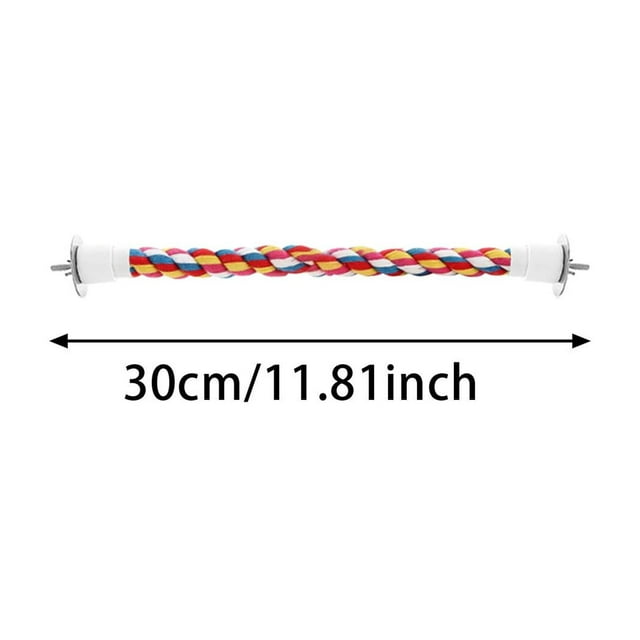 Colorful Bird Rope Perches for Parrots and Budgies - Spiral Toys for Climbing Comfortable Bungee Rope for Bird Cages and Activities