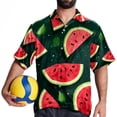 thumbnail image 4 of Watermelon Men's Casual Hawaiian Shirt Printed Button Down Short Sleeve Summer Beach Shirts Unisex, 4 of 6