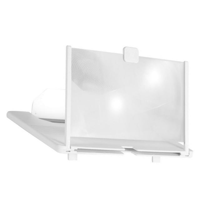 Ruiboury Phone Screen Magnifier Plastic 3D 3D Mobile Screen Mobile Screen Enlarger Universal Phone Video for Amplifier Holder White 10in