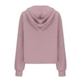 thumbnail image 6 of Hessimy Half Zip Sweatshirts Cropped Hoodies Jackets Womens Quarter Zip Up Pullover Fall Outfits 2024 Winter Clothes(Z08-Light Pink,Sï¼, 6 of 6