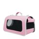 thumbnail image 2 of Transportín para gatos, bolsa transpirable para perros, jaula para mascotas de tela Oxford, estuche de transporte ligero para exteriores, senderismo, , Rosado Colco Transportador, 2 of 7