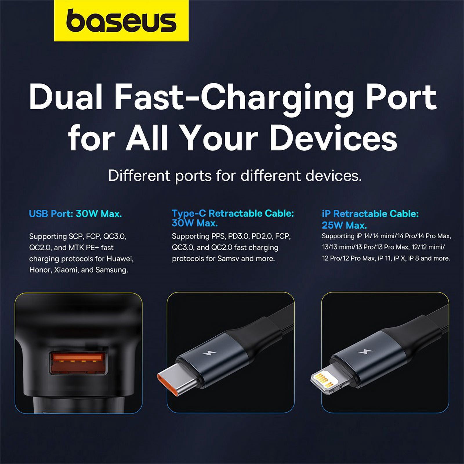 Dây Cáp USB Baseus 2.4A Cho Điện Thoại Iphone 13 12 Pro Max Xs X 8 Plus