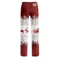 thumbnail image 6 of UDAUDU Women's Christmas Pajamas Pants Sleepwear Christmas Print Wide Leg Lounge Pants Elastic Waist Loose Fit Fall Pajama Pants 2XL, 6 of 6