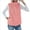 Pink, variant on Women'S Turtle-Neck Sleeveless Warm Plush Vest with Zipper Autumn Winter Vest Jacket with Pockets Khaki XL
