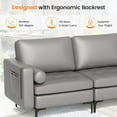 thumbnail image 5 of Barara King Loveseat Sofa Couches, Comfy Couch Soft Love Seats Sofa,3-Seat Sofa Sectional with Side Storage Pocket and Metal Leg-Light Gray, 5 of 8