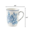 thumbnail image 6 of The Pioneer Woman Agatha 12-Ounce Stoneware Mugs, Blue, Set of 4, 6 of 7
