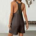 thumbnail image 6 of Karight Shorts Romper For Women Round Neck Sleeveless Jumpsuit Racerback Workout Romper Summer Casual Overalls, 6 of 9