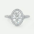 thumbnail image 4 of 2CT Ct Oval diamond Women Engagement Ring 14k White Gold Plated, 4 of 4