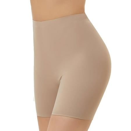 GHSOHS Womens Underwear Thongs for Working Out Women Nylon Panties Women s Seamless Shaping Boyshorts Panties Underwear Shapewear Shorts Cotton Crotch Underpants Beige Panty Ladies Unde S