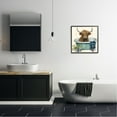thumbnail image 3 of Stupell Industries Farmhouse Cow in Tub Animals & Insects Painting Black Framed Art Print Wall Art, 24 x 24, 3 of 9