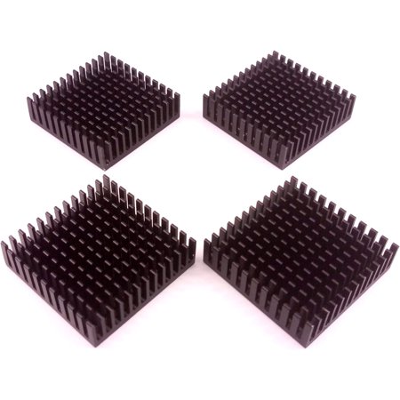Easycargo 4pcsヒートシンクキット40 x 40 x 11 mm + 3 M 8810熱伝導性粘着テープ、冷却用 3Dプリンター、TEC1