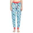 thumbnail image 4 of Women's Mink Fleece Hoodie Pajama Set - Turquoise Dog Lover - X-Large, 4 of 5