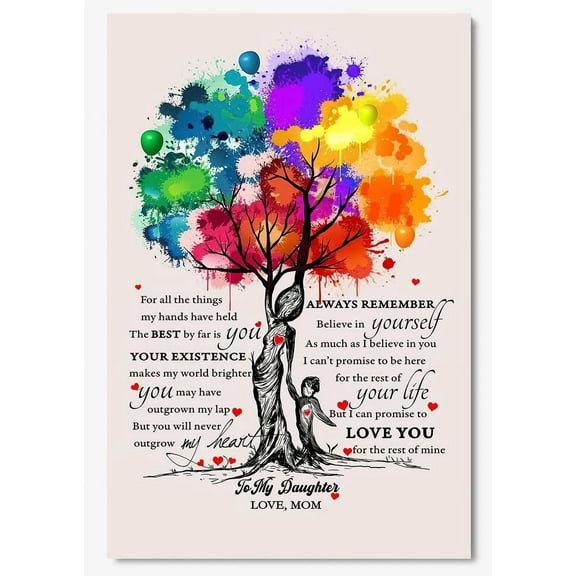 Poster To My Goddaughter Love Always Remember Your Godmother- UNFRAMED Poster Prints, Wall Art For Home Decor Or Office - Great Gift Idea For Friends & Family, UNFRAMED-8x12