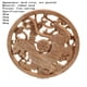 thumbnail image 5 of Flor de madera con tallado de madera apliques de china muebles de la puerta decorativa de la puerta de la puerta del gabinete de la corona de la vendimia decoración del hogar, 5 of 8