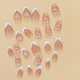 thumbnail image 4 of Cute Valentine's Day French Tip Press On Nails - Glossy Pink Blush Acrylic False Nails with White Heart Pattern - Full Coverage Sticks On Nails for Women, 4 of 4