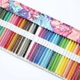 thumbnail image 4 of CAROOTU Pencil Case Canvas Roll Pouch Comestic Makeup Brush Case Pencil Curtain Bag Pattern Printed, 4 of 6