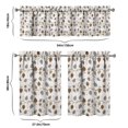 thumbnail image 6 of Kitchen Curtains 36 Inch Short - 3 Panel Set, Rod Pocket Window Curtain, Boho Floral Tribal Style, 100% Polyester for Farmhouse, Kitchen, Cafe, Bedroom, Easy Wash, 6 of 6