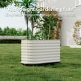 thumbnail image 7 of Riedhoff 59x23.6x27.5in Galvanized Metal Raised Garden Bed with Wheels & Water Reservoir,White, 7 of 7