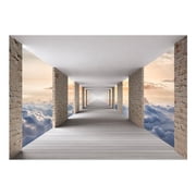 Tiptophomedecor Peel and Stick 3D Illusion Wallpaper Wall Mural - Skyward Travel - Removable Wall Decals