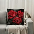 thumbnail image 6 of Fasiaou 2 Counts Black Rose Velvet Pillow Cover 45x45cm Soft Decorative Cushion Case with Zipper Closure for Sofa Living Room Bed Car Seat Home Decor Velvet Throw Pillow Covers for Adults, 6 of 6