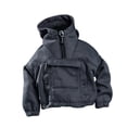thumbnail image 1 of Sudadera con capucha Hugo 1/12 para figura masculina con bolsillo frontal gris, 1 of 10
