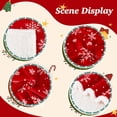thumbnail image 5 of Red Sherpa Christmas Throw Blanket, Fuzzy Fluffy Soft Cozy Blanket, Fleece Flannel Plush Microfiber Blanket for Couch Bed Sofa (50" X 60",Red Snowflake), 5 of 8