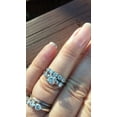 thumbnail image 4 of Silver & Stone Jewels 14K White Gold Finish Round Cut Cubic Zirconia Wedding Bridal Ring Set, 4 of 5