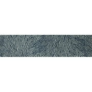 Art Carpet 25849 2 x 8 ft. Troy Collection Ripple Woven Area Rug Runner, Blue
