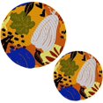 thumbnail image 7 of SKYSONIC Abstract Pumpkin Trivet Pot Holders Pads, Set of 2 Autumn Pot Holder Heat Resistant Trivets Cotton Thread Weave Mats Kitchen Table Decor, 7 of 7