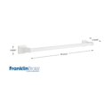 thumbnail image 3 of Franklin Brass  Futura  White  Towel Bar  20.24 in. L Die Cast Zinc, 3 of 4