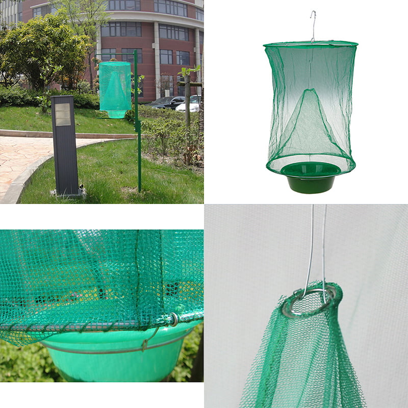 1X Reusable Ranch Fly Catcher Killer Cage Net Trap Insert Bug Pest Hanging Catch 