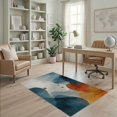 thumbnail image 2 of ODIKA 4'x6' Washable Area Rug Front Abstract Door Brushstroke Watercolor Swirls Bedside Beige for Home Office, Under Desk, Non-Slip Chair-Friendly, Flatwoven, 2 of 7
