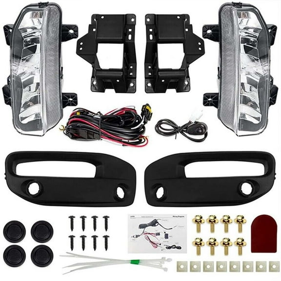 MZORANGE LED Fog Light Lamps Assembly with Bracket Wires Kit For 2020 Ram 2500 Fog Light Kit, Dodge Ram 2500 3500 2019-2024