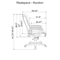 thumbnail image 6 of Realspace® Hurston Bonded Leather High-Back Executive Chair, Black, BIFMA Compliant, 6 of 6