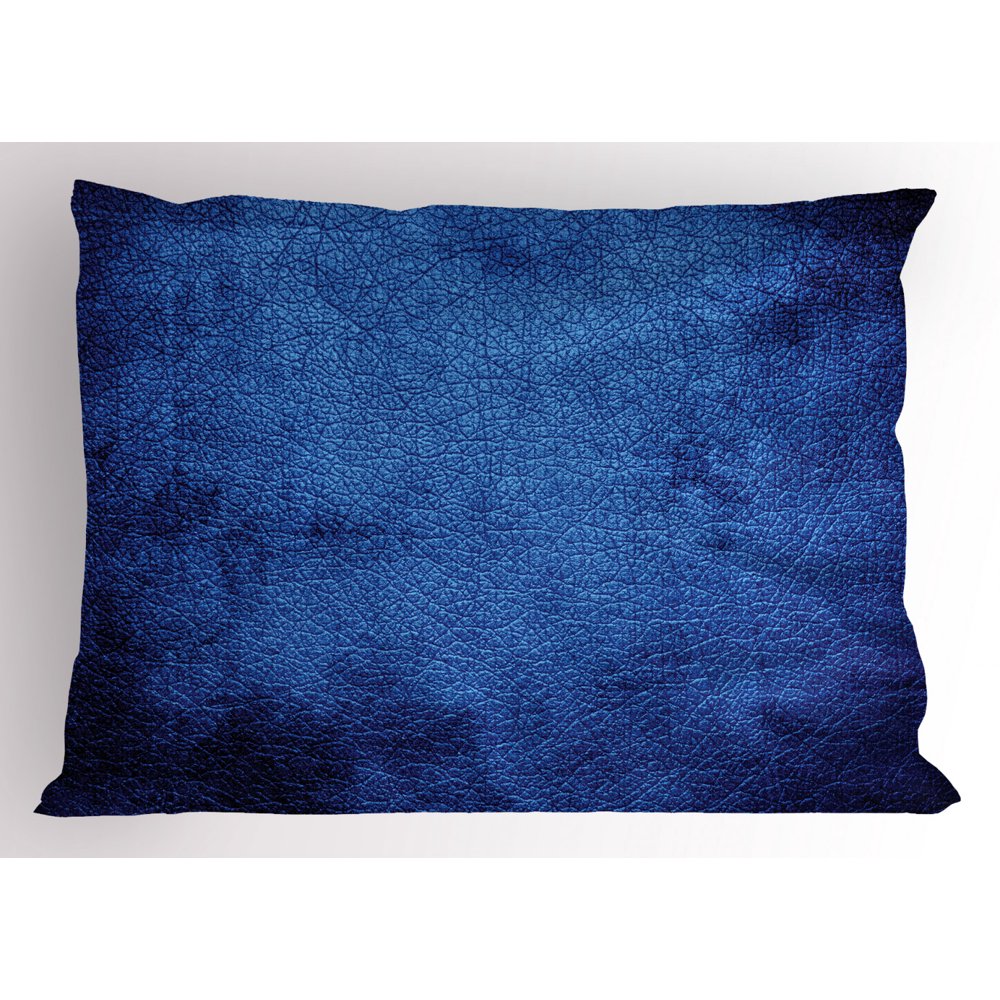 Navy Blue Pillow Sham Martian Alien Skin Like Dark Blue Contemporary