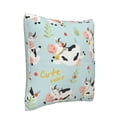 thumbnail image 2 of Bingfone Cute Cows Linen Throw Pillow Covers Cushion Case Pocket Button Vintage Farmhouse Pillowcase for Sofa Couch Bed 16"x16", 2 of 9
