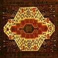 thumbnail image 1 of Ahgly Company Machine Washable Indoor Square Persian Yellow Traditional Area Rugs, 7' Square, 1 of 4