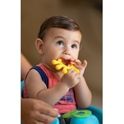 Nuby 3-Step Soothing Teether Set for Infants, Green/Blue/Yellow Unisex Baby Teethers, 3 Count
