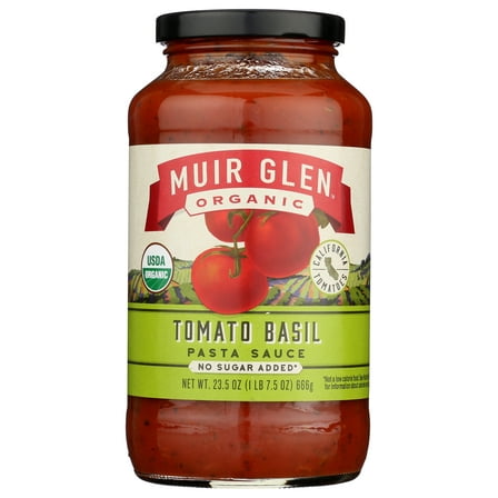 Pack of 12, Muir Glen Organic Tomato Basil Pasta Sauce, 23.5 oz
