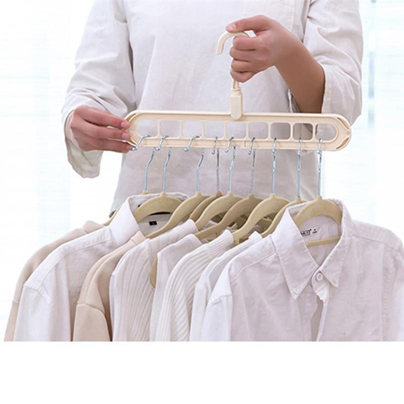 Space Saving Multi-hole Clothes Hanger For Home, Dorm, And Travel