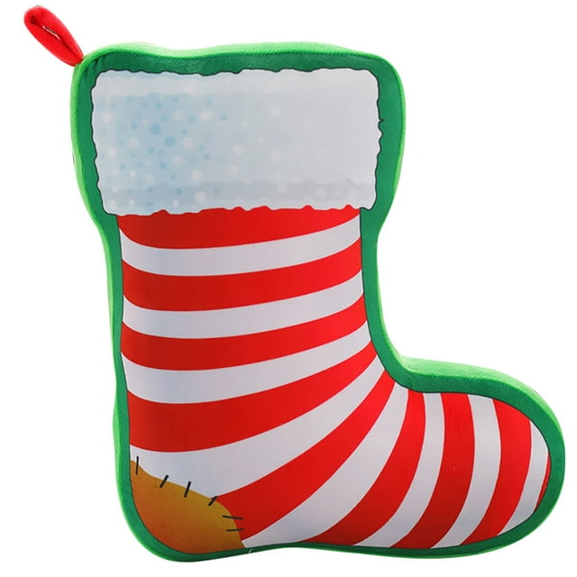 Christmas Plush Toy Santa Claus Snowman Xmas Tree Elk Stocking Shape Pillow Toy Plush Stuffed Toy