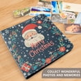 thumbnail image 4 of FORMRS 3 Ring Photo Album 4"x6" Self Adhesive Large Capacity PU Leather Cover, Blue Christmas Santa, 4 of 8