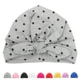 thumbnail image 3 of Baby Girl Cute Dot Pattern Hat Headband Headwraps Elastic Bunny Ears Hair Band Holder Knotted Wrap, 3 of 9